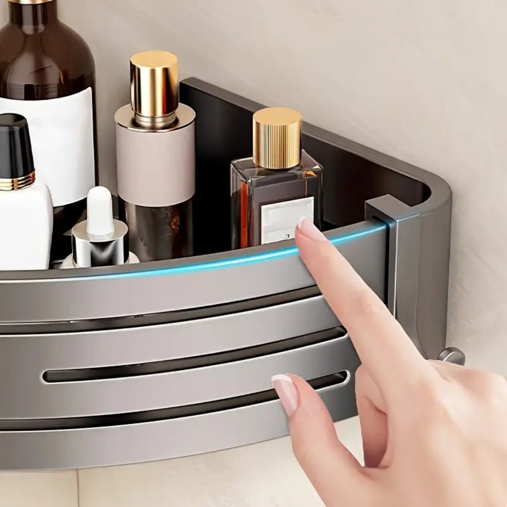 AeroForm SleekSpace Aluminum Corner Shower Caddy – Modern Storage Elegance for Refined Bathrooms - All Around Casa