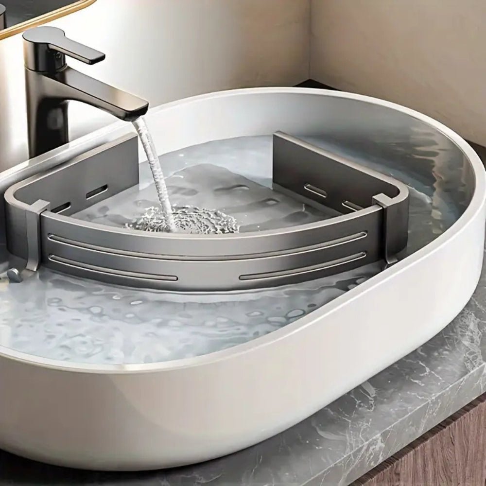AeroForm SleekSpace Aluminum Corner Shower Caddy – Modern Storage Elegance for Refined Bathrooms - All Around Casa