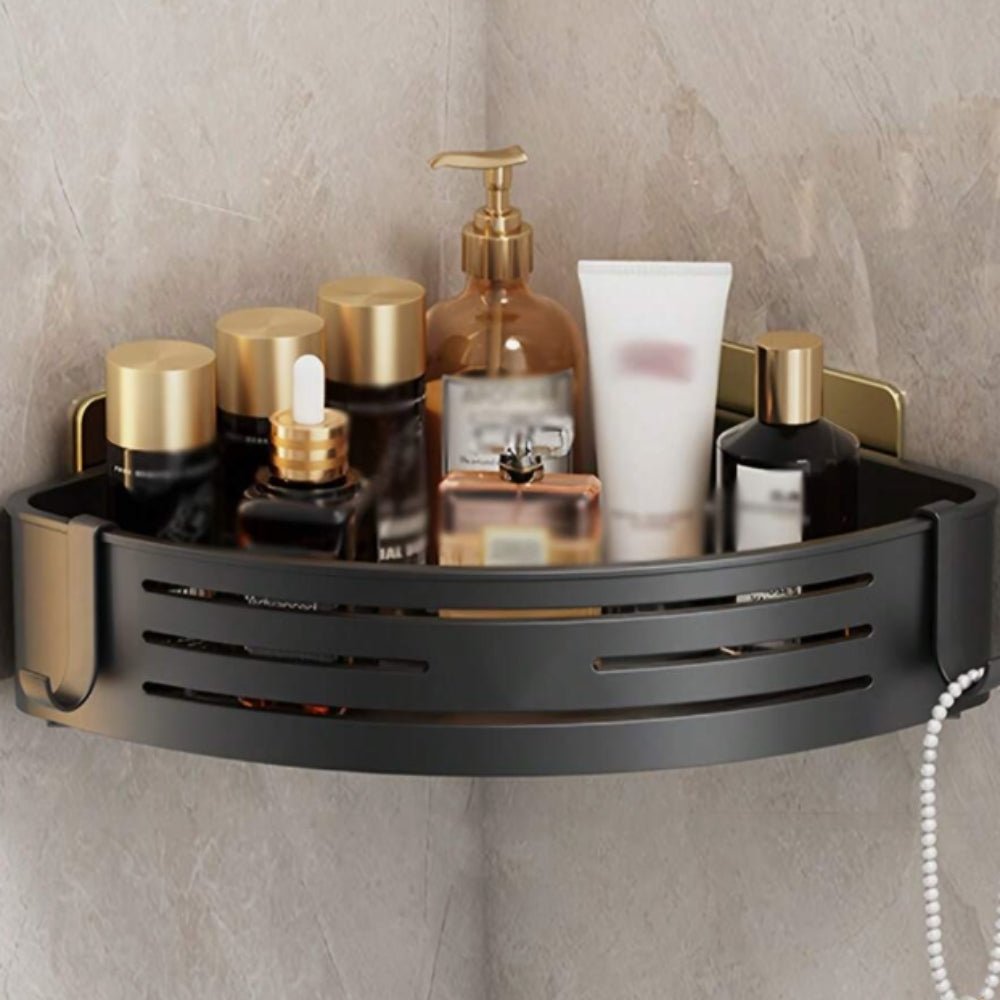 AeroForm SleekSpace Aluminum Corner Shower Caddy – Modern Storage Elegance for Refined Bathrooms - All Around Casa