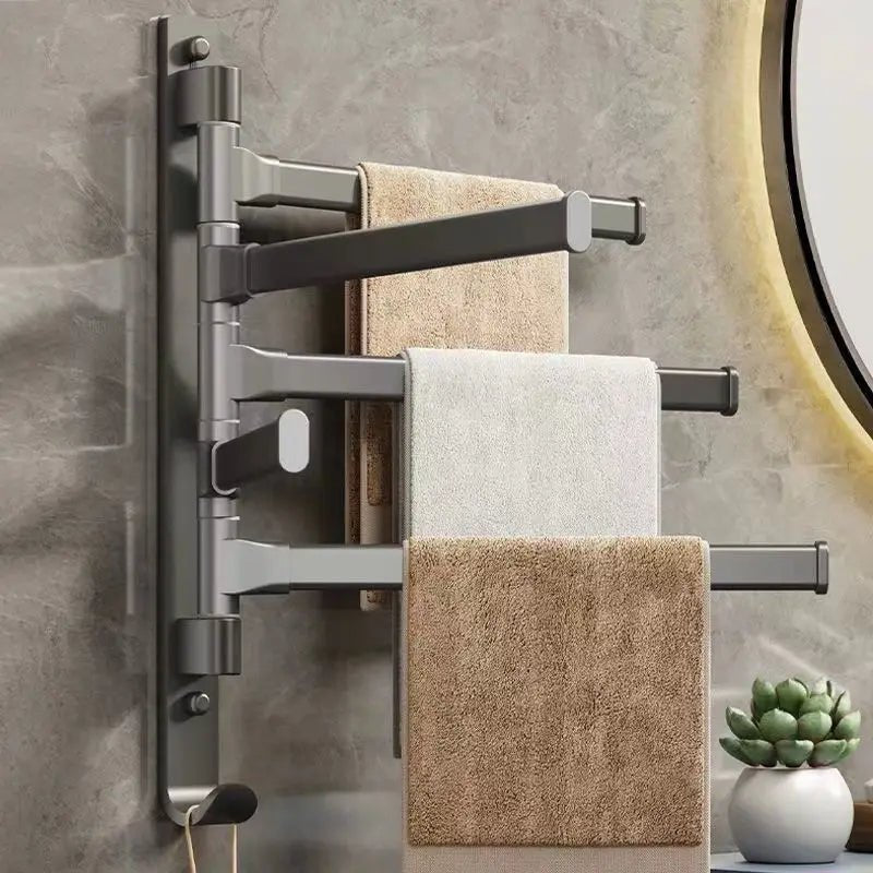 AeroLuxe Elegant Swivel Towel Rack – Space - Saving Bathroom Organizer with Modern Style - All Around Casa