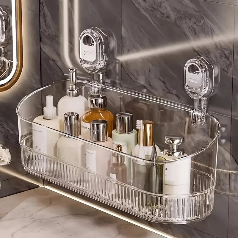 AeroNest Luxe Bathroom Rack – Sleek No - Drill Storage for a Modern Home - All Around Casa