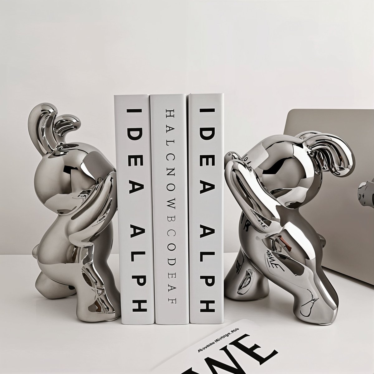 All Around Casa – Modern Rabbit Bookends - All Around Casa