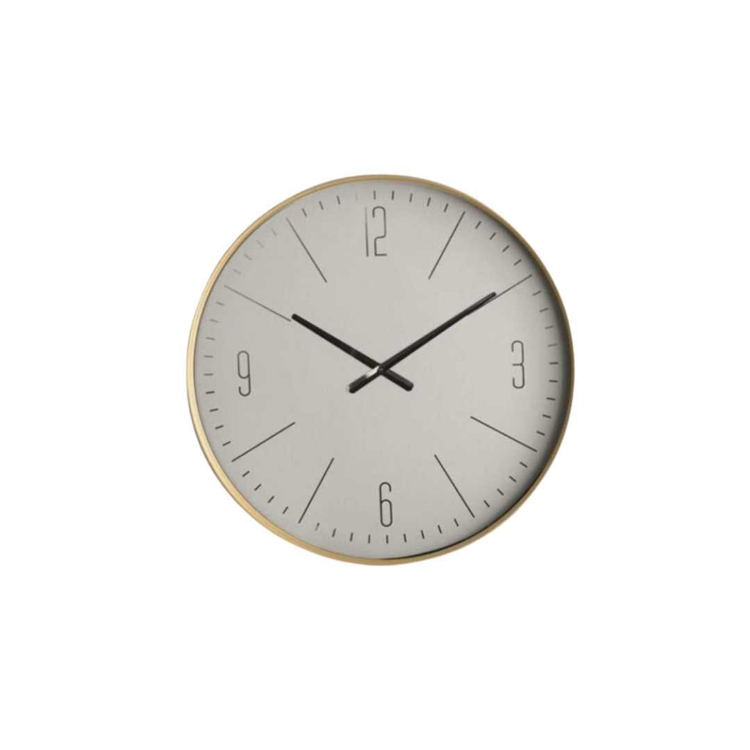 All Around Casa – White Face Wooden Wall Clock - All Around Casa