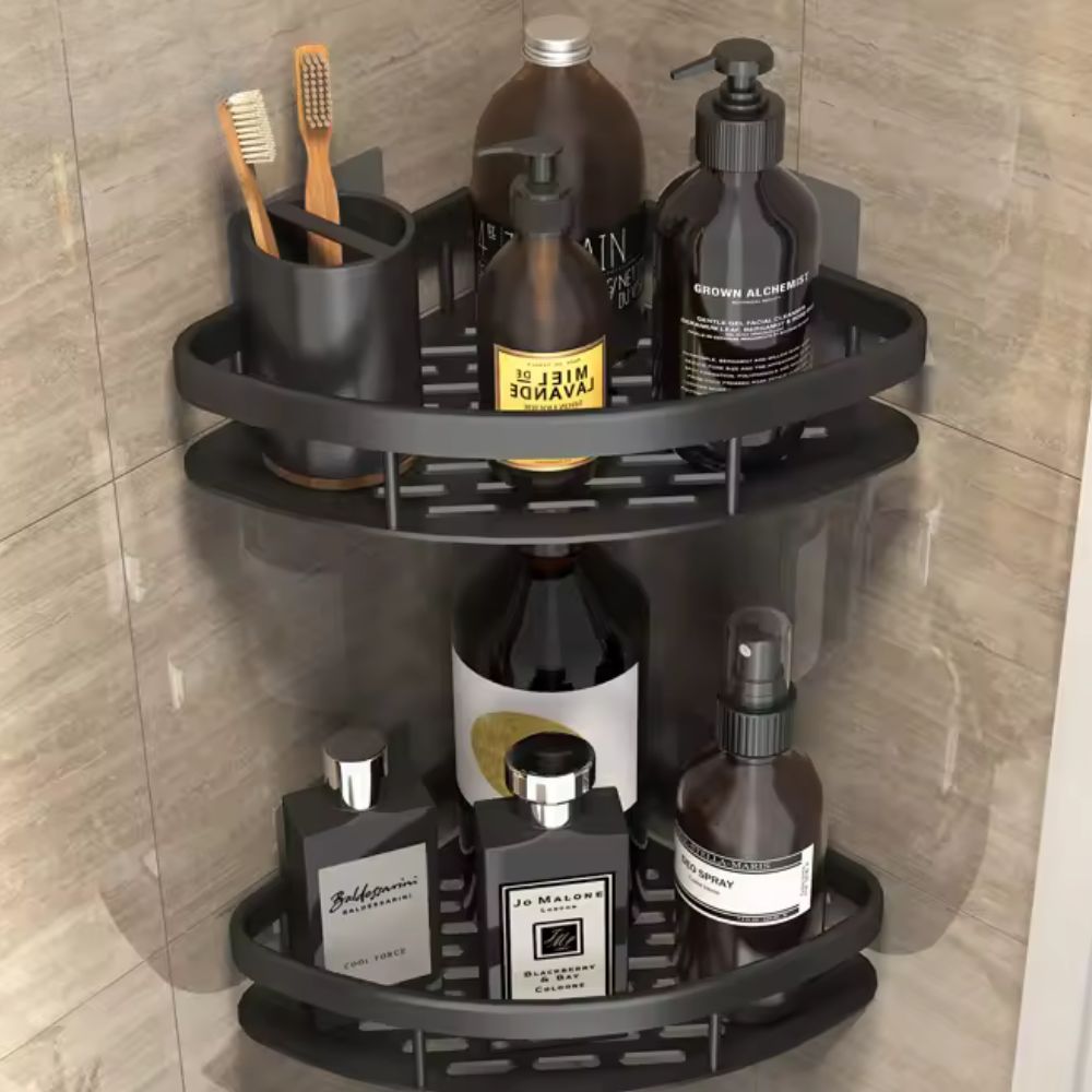 AlumaCurve Luxe Aluminum Shower Caddy for Modern Bathrooms - All Around Casa