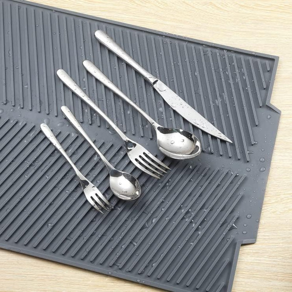 AquaLoom Luxe Silicone Drying Mat – Elegant Space - Saving Solution for Modern Kitchens - All Around Casa