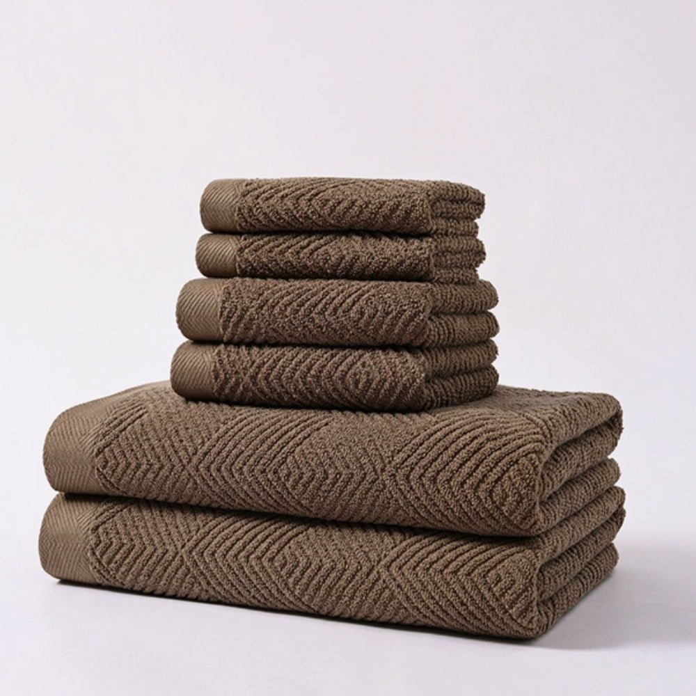 AquaLure Supreme Cotton Towels | Plush 6 - Piece Set for Spa - Like Comfort at Home - All Around Casa
