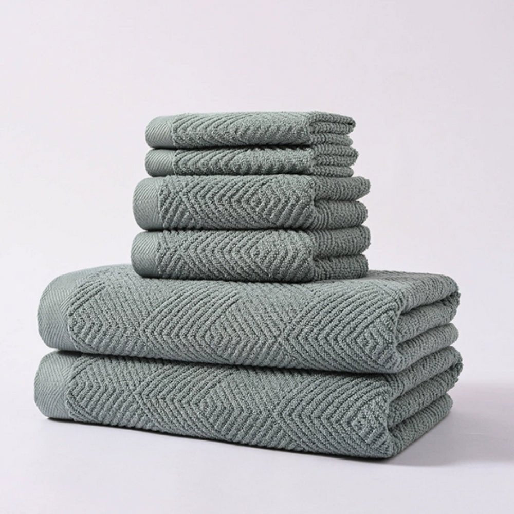 AquaLure Supreme Cotton Towels | Plush 6 - Piece Set for Spa - Like Comfort at Home - All Around Casa