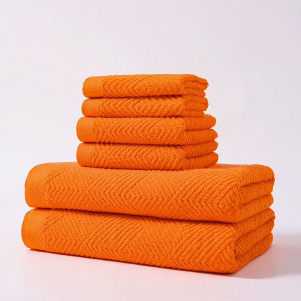AquaLure Supreme Cotton Towels | Plush 6 - Piece Set for Spa - Like Comfort at Home - All Around Casa