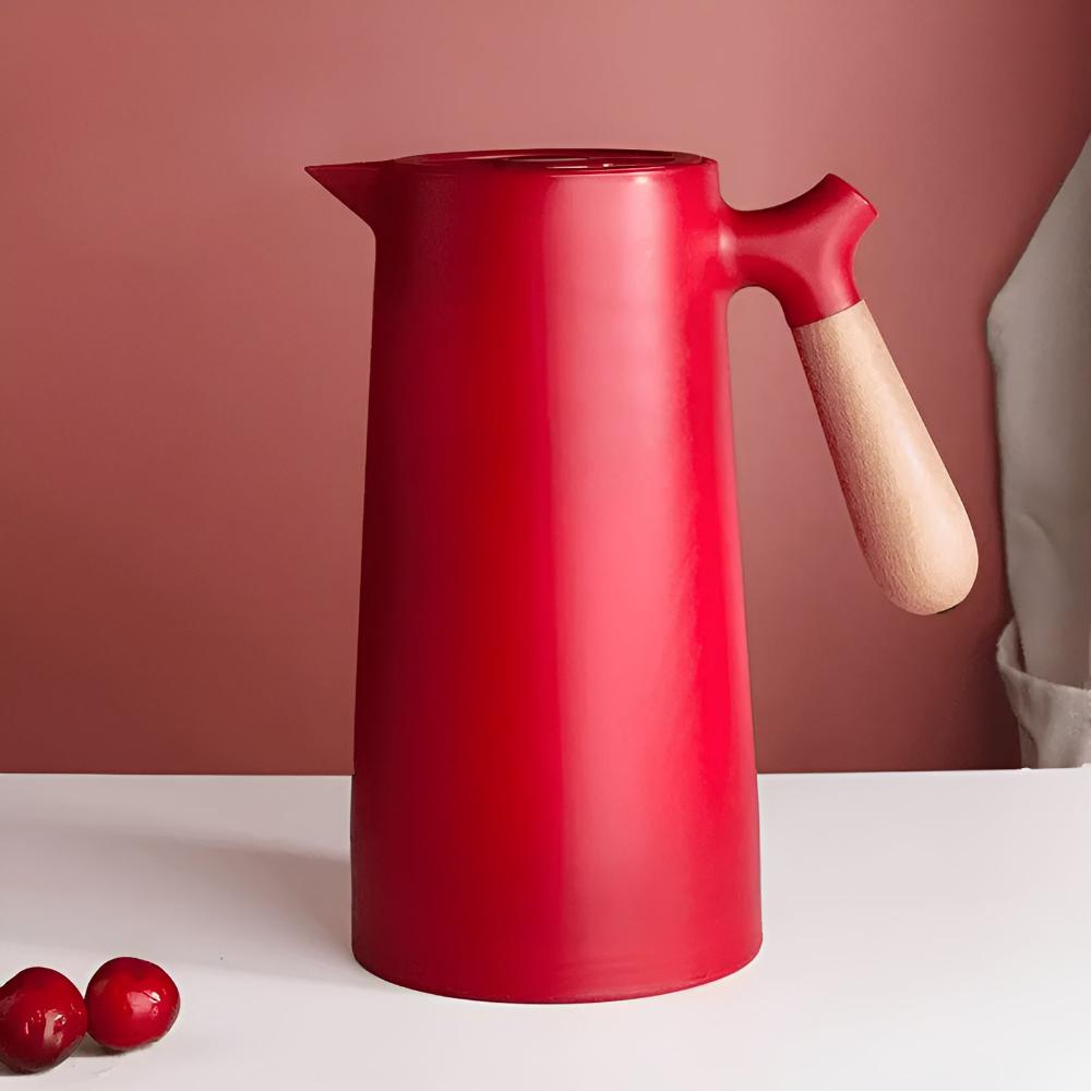 ArcticHaven Elegant Thermal Carafe with Wooden Handle for Sophisticated Serving - All Around Casa