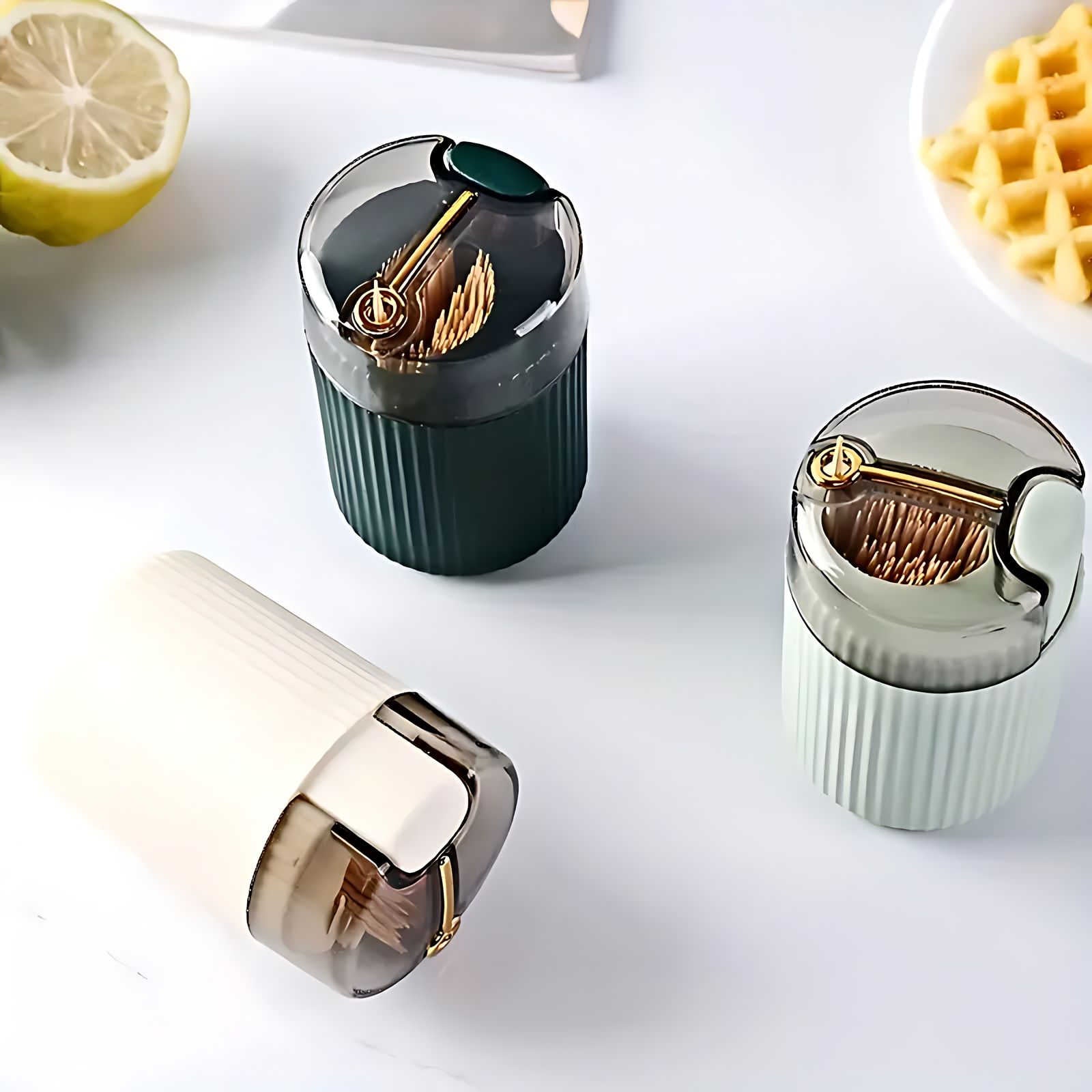 AuraServe – Elegant Automatic Toothpick Dispenser for Modern Dining - All Around Casa