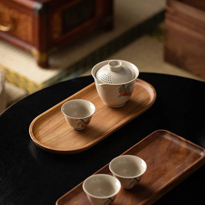 Aurevia Elegant Wood Serving Tray for Rustic Charm - All Around Casa