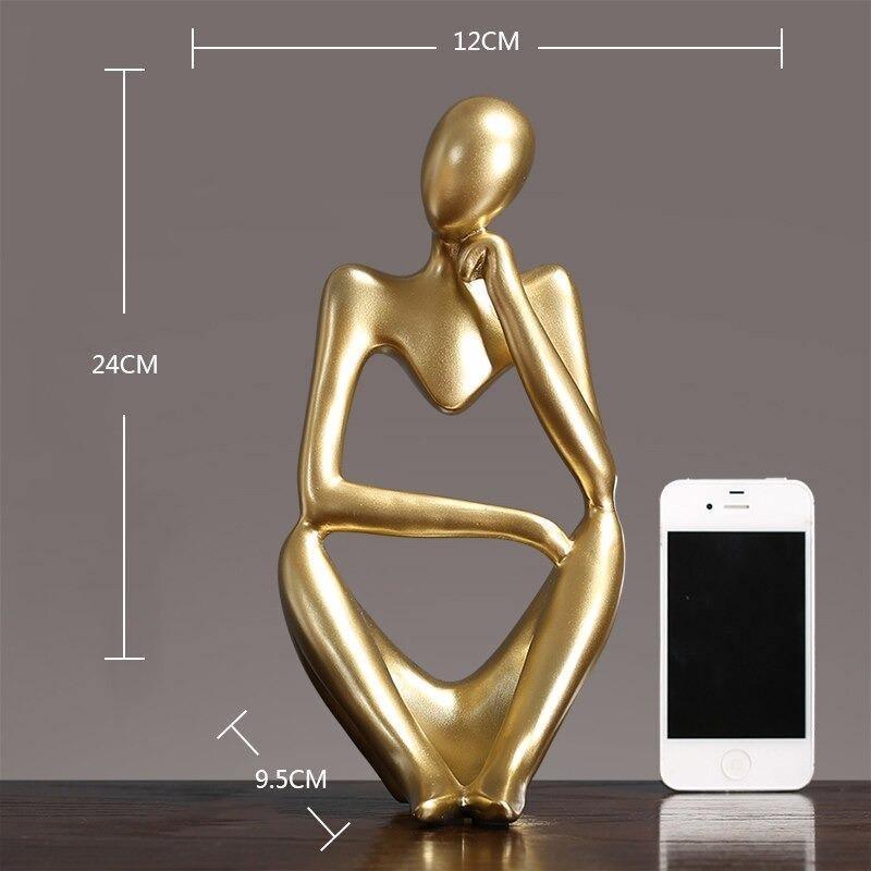 Aurevo Elegant Resin Statue – Modern Abstract Sculpture for Refined Interiors - All Around Casa