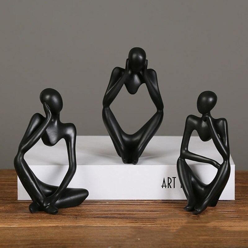 Aurevo Elegant Resin Statue – Modern Abstract Sculpture for Refined Interiors - All Around Casa