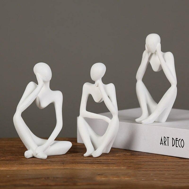 Aurevo Elegant Resin Statue – Modern Abstract Sculpture for Refined Interiors - All Around Casa