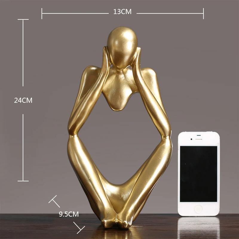 Aurevo Elegant Resin Statue – Modern Abstract Sculpture for Refined Interiors - All Around Casa