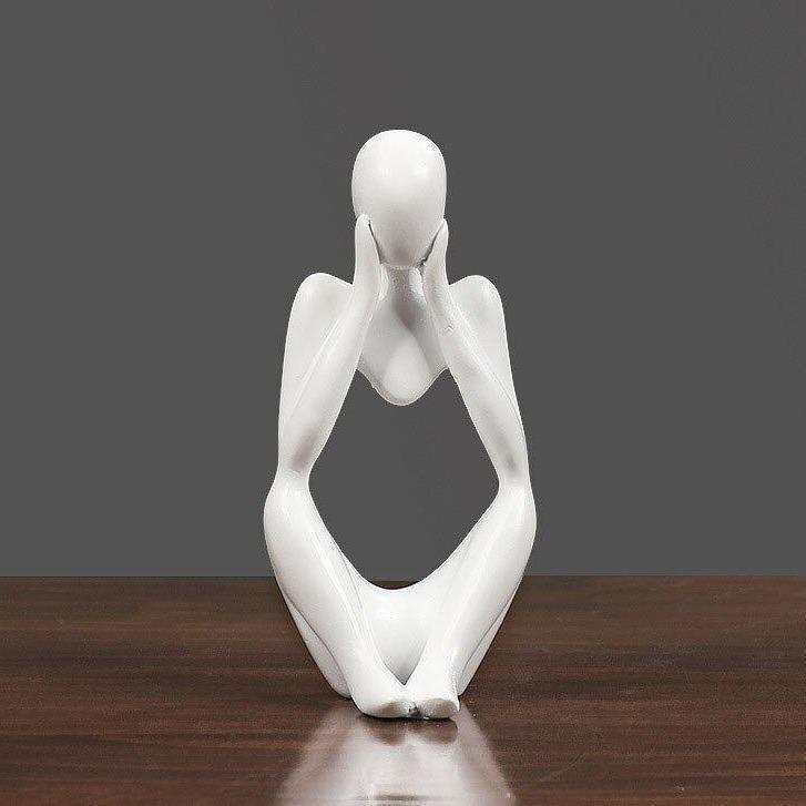 Aurevo Elegant Resin Statue – Modern Abstract Sculpture for Refined Interiors - All Around Casa