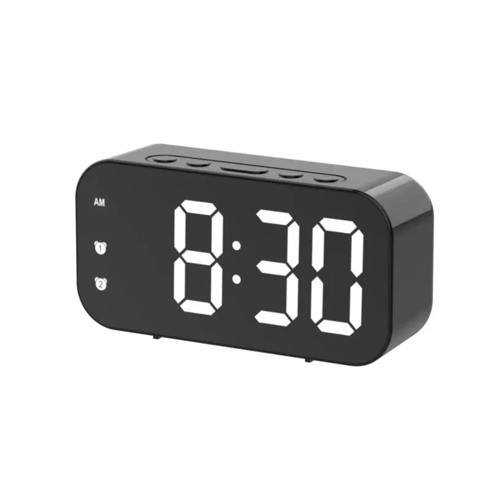 Aurevo – Sleek LED Alarm Clock with Voice Control & Ambient Temperature Display for Modern Living - All Around Casa