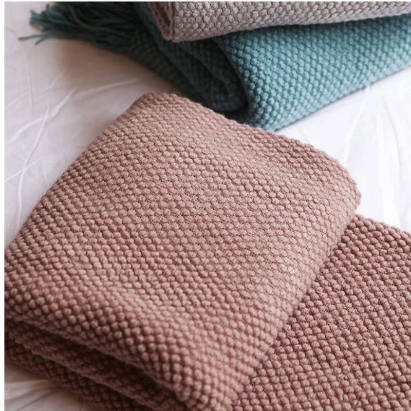 Aurora Weave Luxe Knitted Blanket for a Warm, Sophisticated Home - All Around Casa