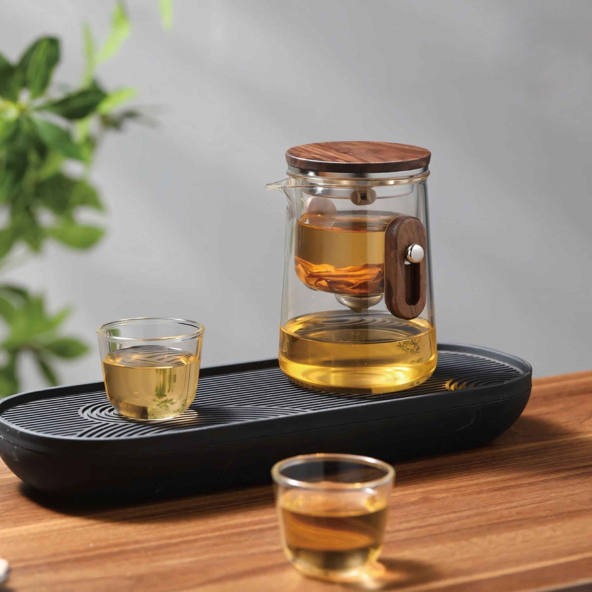 AuroraBrew Elegant Glass Travel Tea Set for Refined Moments Anywhere - All Around Casa
