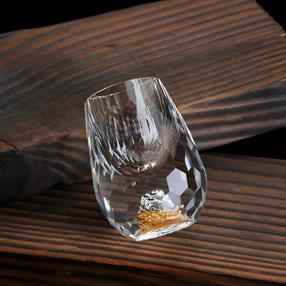 AuroraLuxe Crystal Glasses – Elegant Handcrafted Design with Golden Accents - All Around Casa