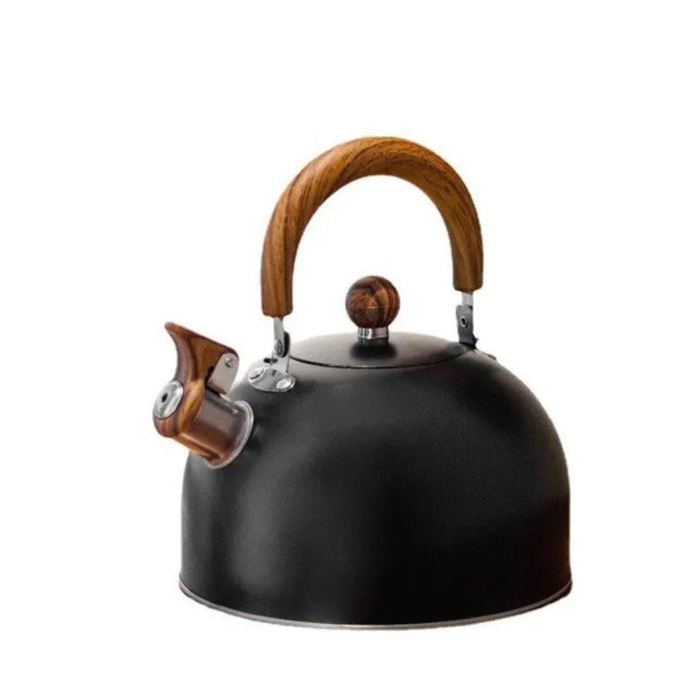 AurumWhistle Elegant Stainless Steel Kettle with Gentle Whistling Charm - All Around Casa