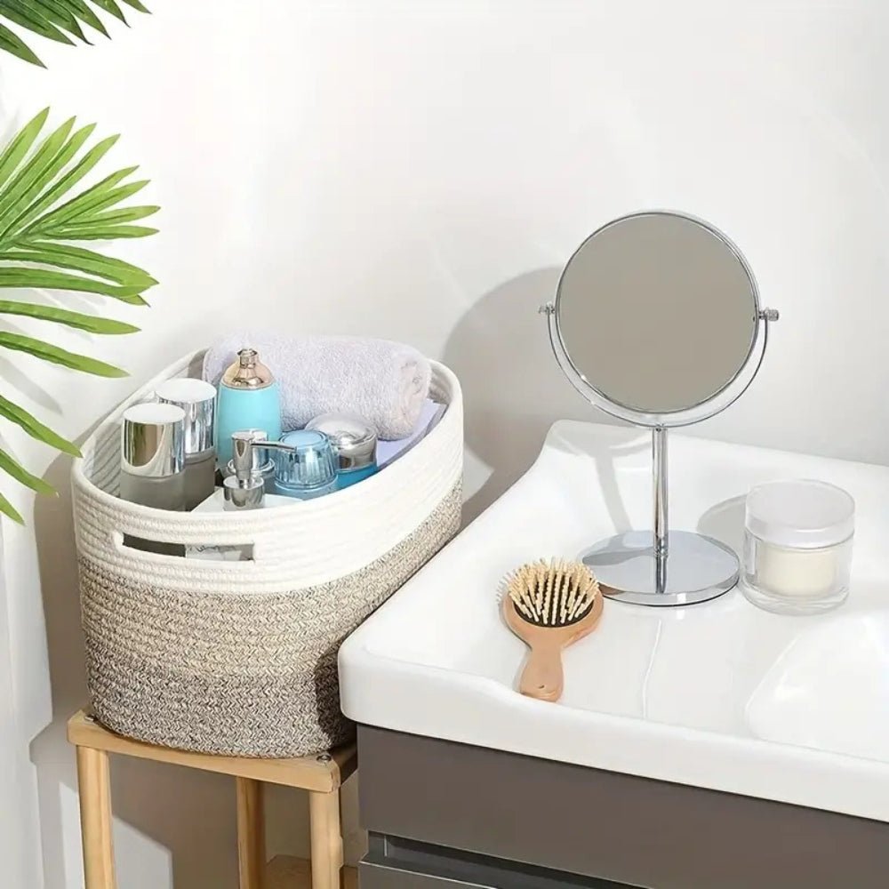 CasaLoom Elegant Cotton Rope Storage Basket for Modern Living Spaces - All Around Casa