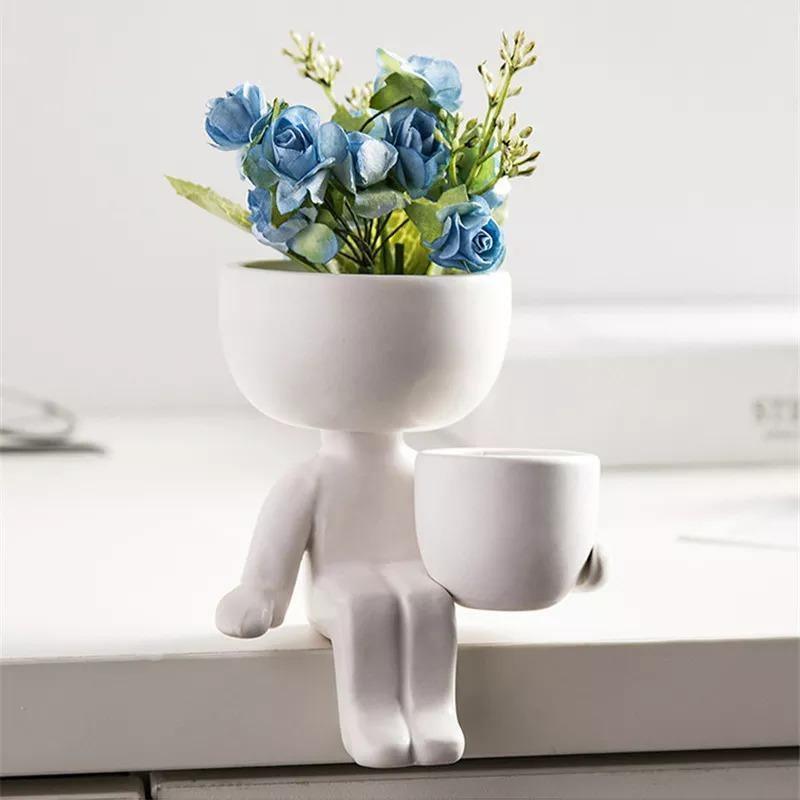 ClayHaven Whimsical Succulent Planter – Charming Ceramic Decor for a Playful Touch - All Around Casa