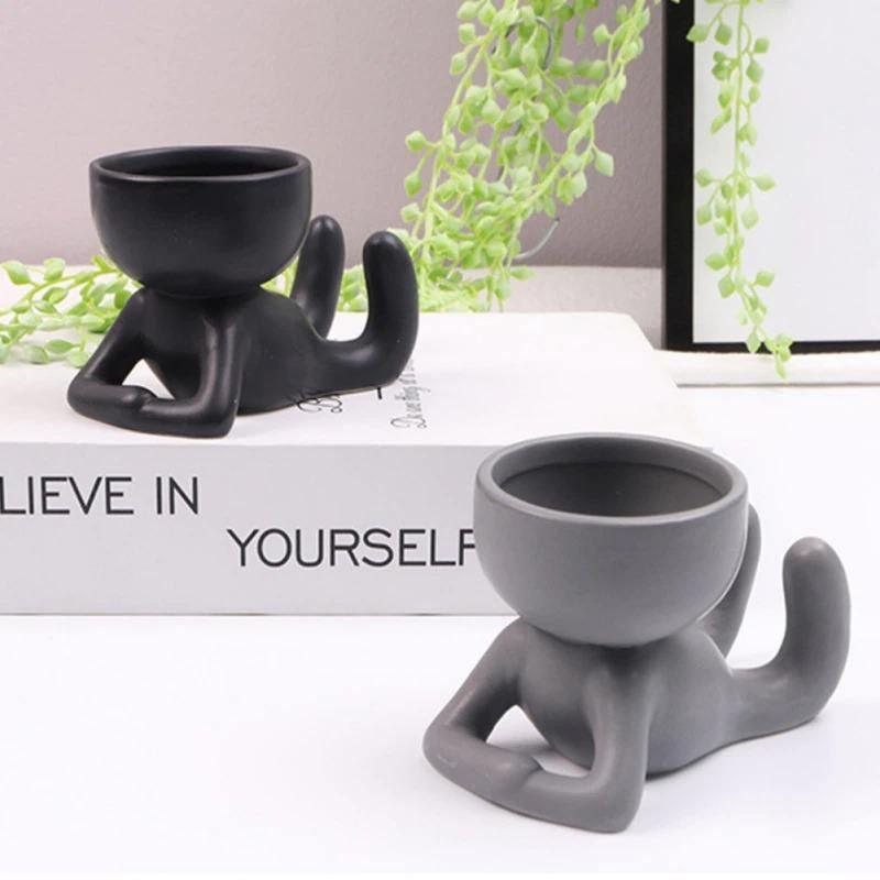 ClayHaven Whimsical Succulent Planter – Charming Ceramic Decor for a Playful Touch - All Around Casa