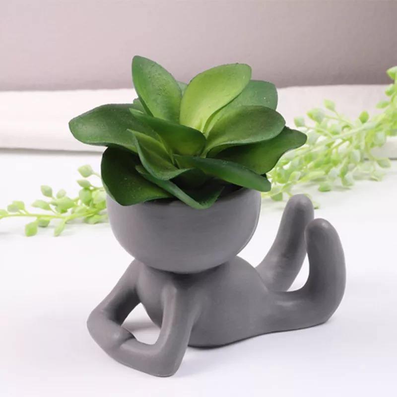 ClayHaven Whimsical Succulent Planter – Charming Ceramic Decor for a Playful Touch - All Around Casa