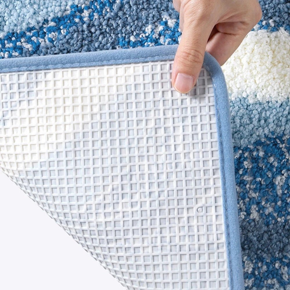 CoastLoom Plush Bath Mat – Soft Absorbent Comfort with Ocean - Inspired Charm - All Around Casa