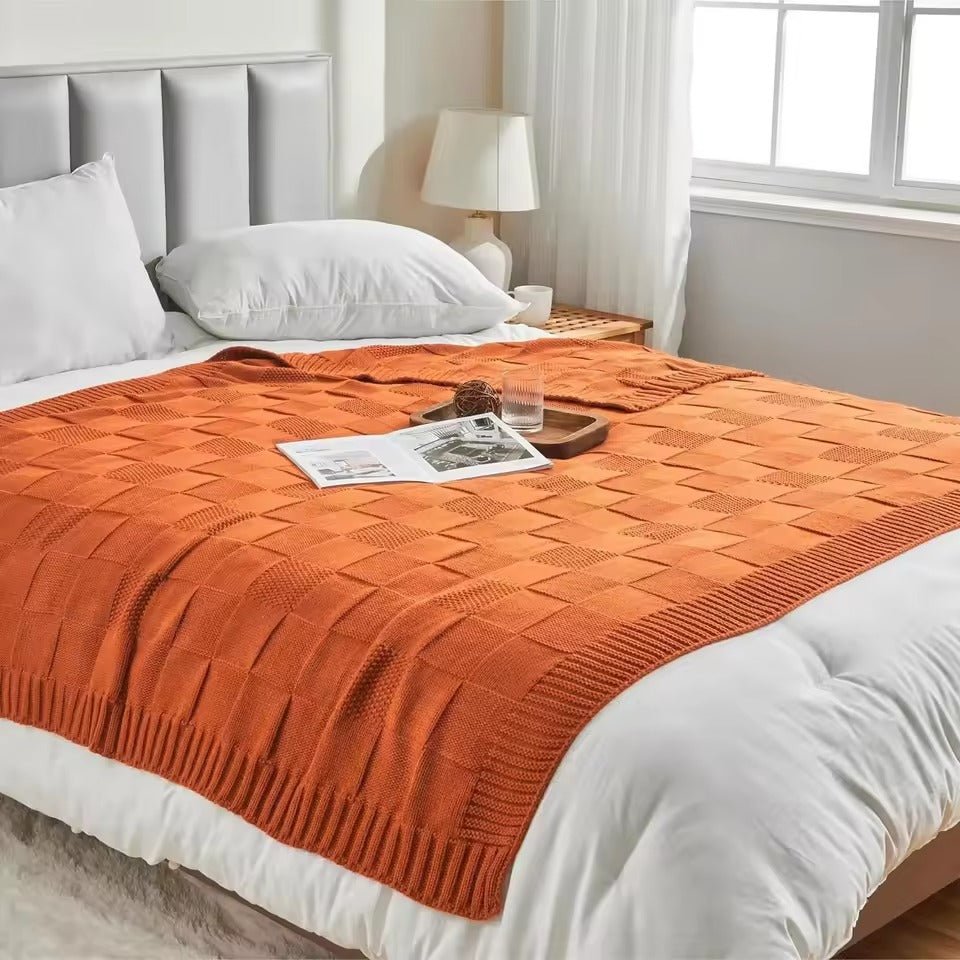 CozyLoom Knitted Quilt – Elegant Textured Blanket for a Warm & Stylish Interior - All Around Casa