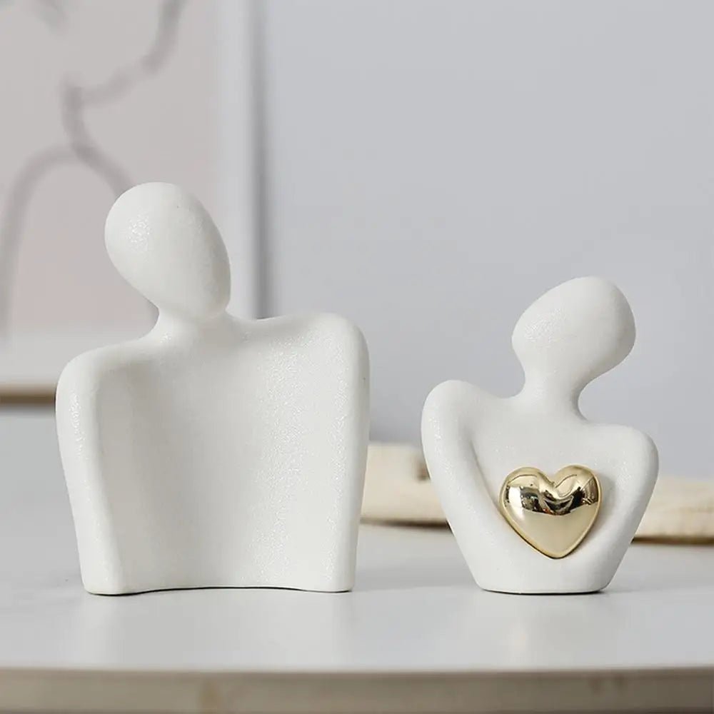 EternaForm Elegant Ceramic Love Sculptures for a Modern Romantic Interior - All Around Casa