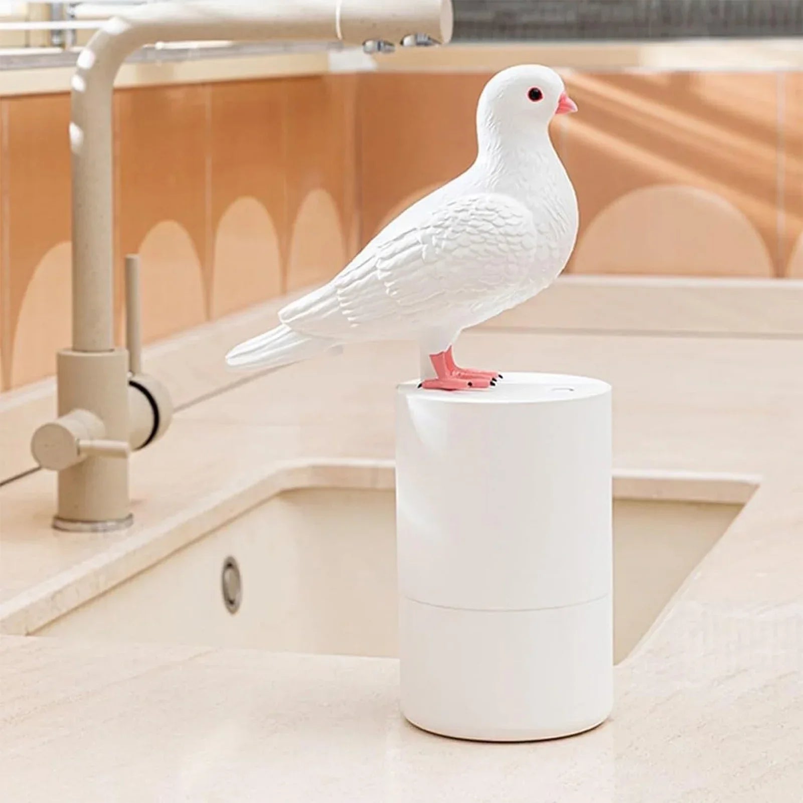 FeatherLuxe Elegant Pigeon Soap Dispenser – Playful Design for Stylish Kitchens & Bathrooms - All Around Casa