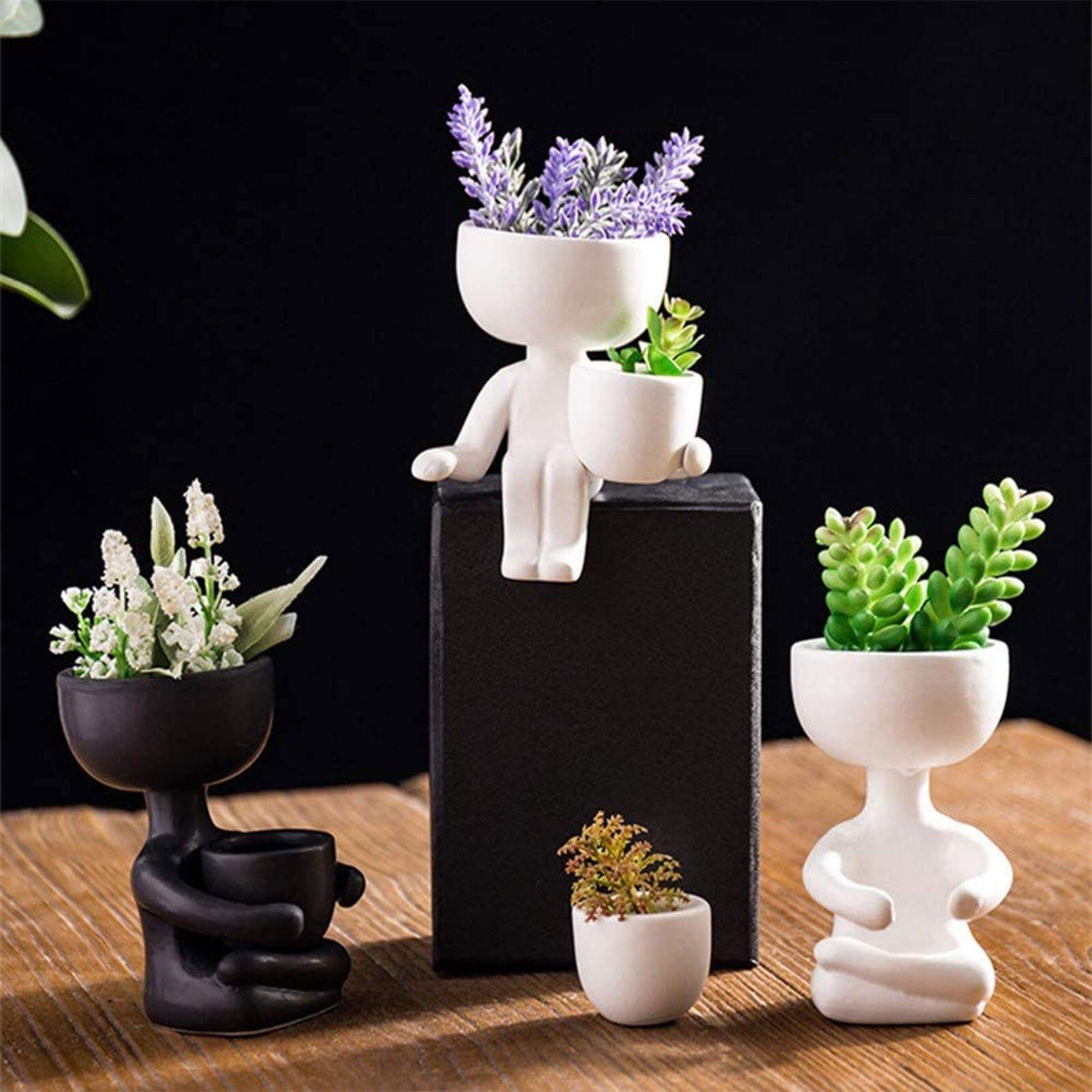 ClayHaven Whimsical Succulent Planter – Charming Ceramic Decor for a Playful Touch