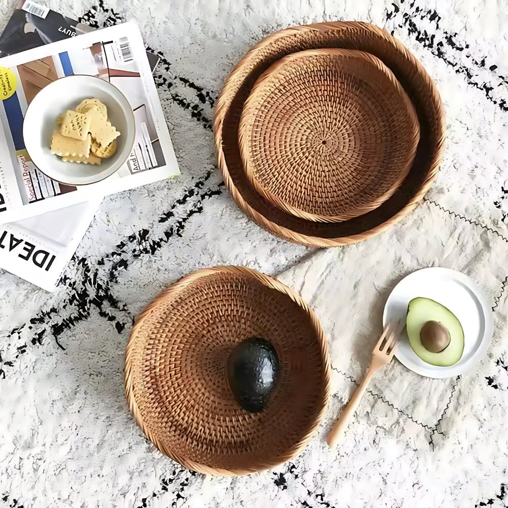 LunaWeave Elegant Rattan Basket – Natural Charm for Thoughtful Storage - All Around Casa