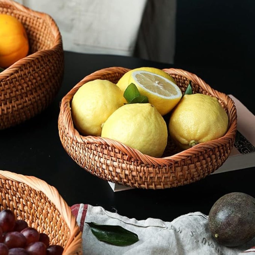 LunaWeave Elegant Rattan Basket – Natural Charm for Thoughtful Storage - All Around Casa