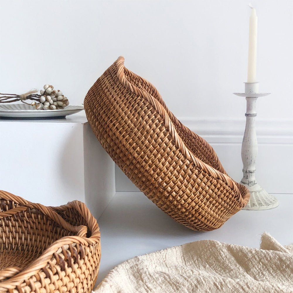 LunaWeave Elegant Rattan Basket – Natural Charm for Thoughtful Storage - All Around Casa