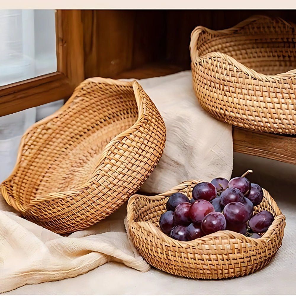 LunaWeave Elegant Rattan Basket – Natural Charm for Thoughtful Storage - All Around Casa