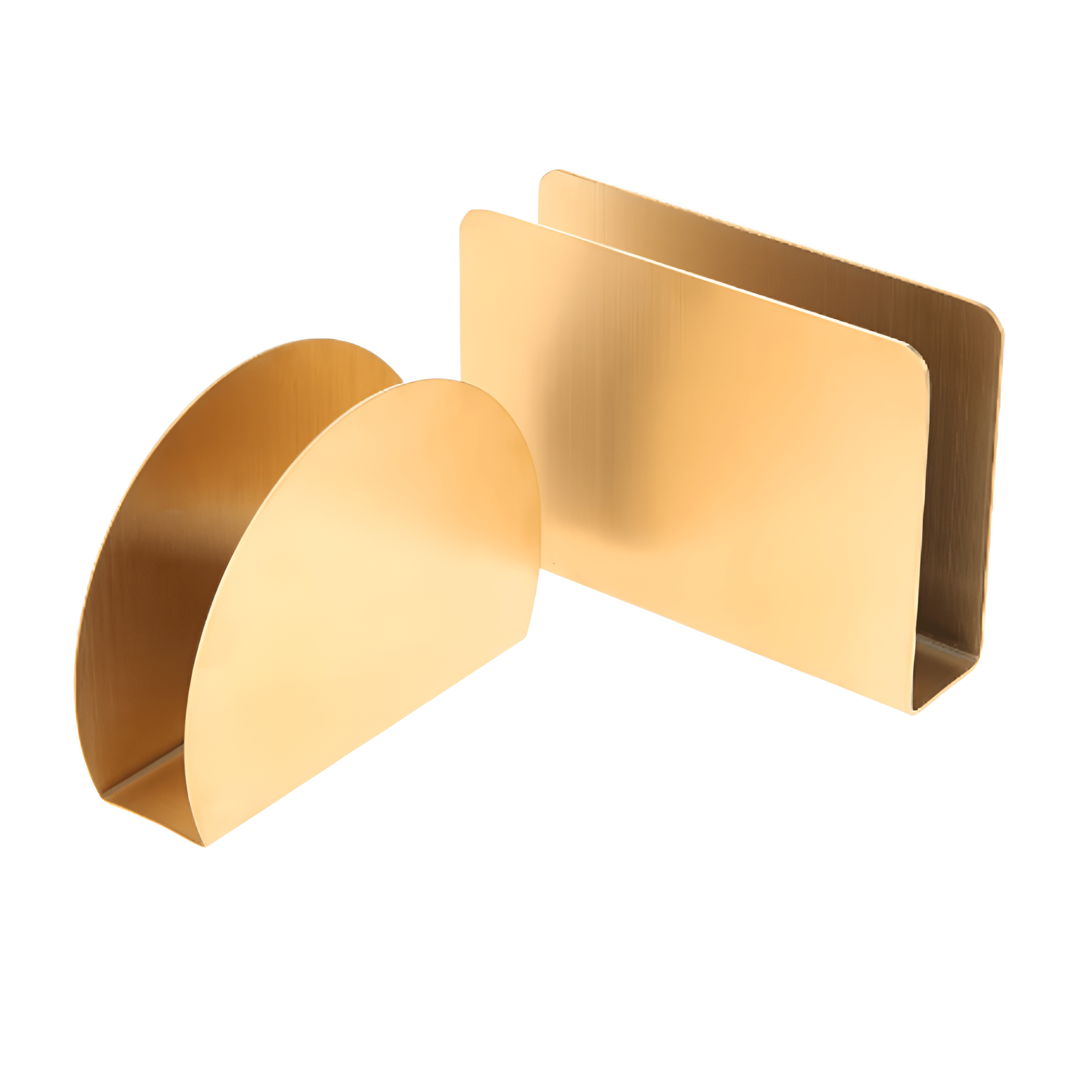 LuxeForm Gold Metal Napkin Holder with Modern Geometric Design for Elegant Dining Spaces - All Around Casa