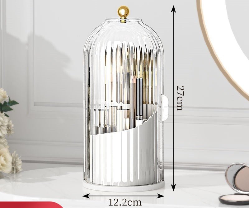 LuxeTurn Elegant Rotating Makeup Organizer for a Chic Vanity - All Around Casa