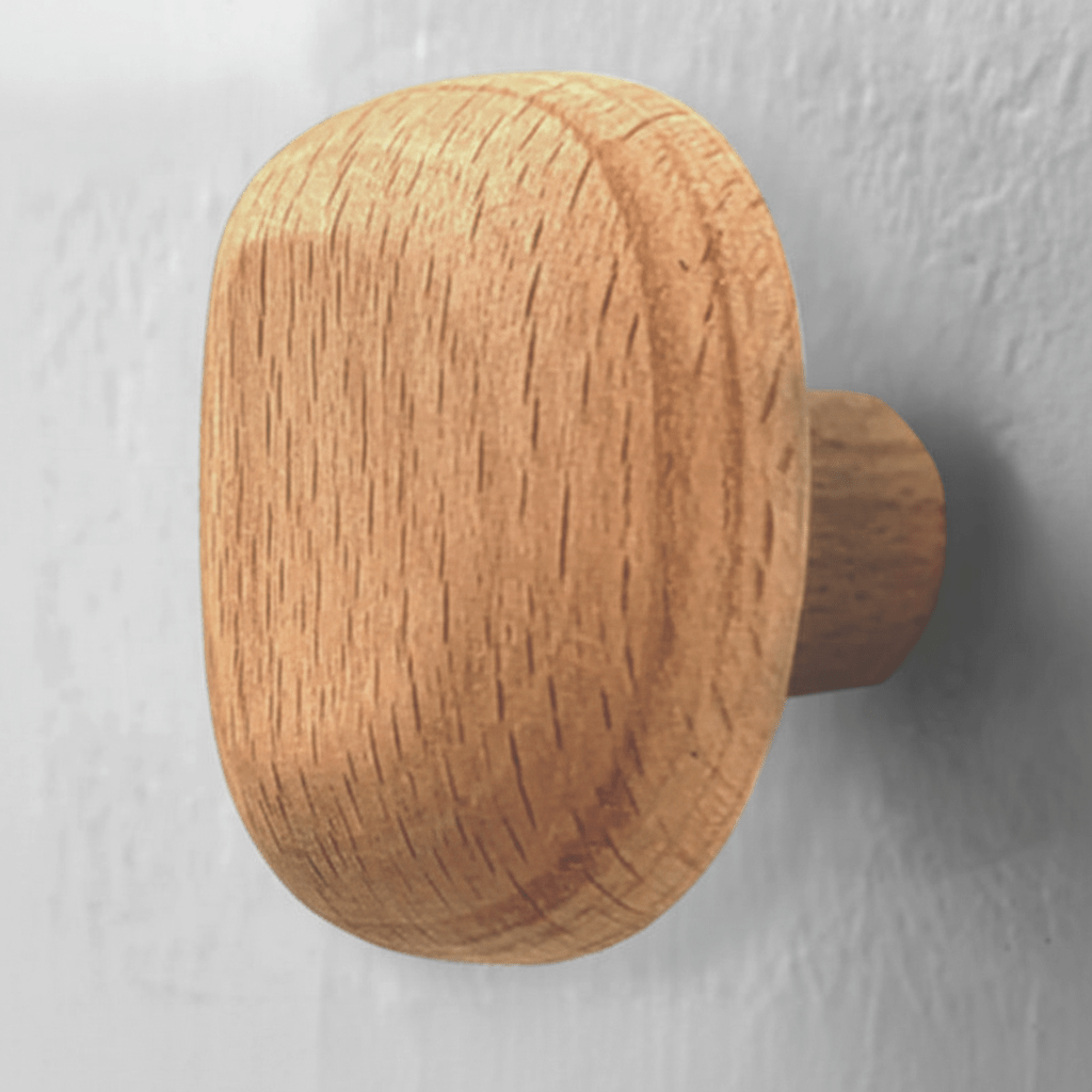 NordPebble Wooden Wall Hook – Minimalist Scandinavian Hanger for Modern Interiors - All Around Casa