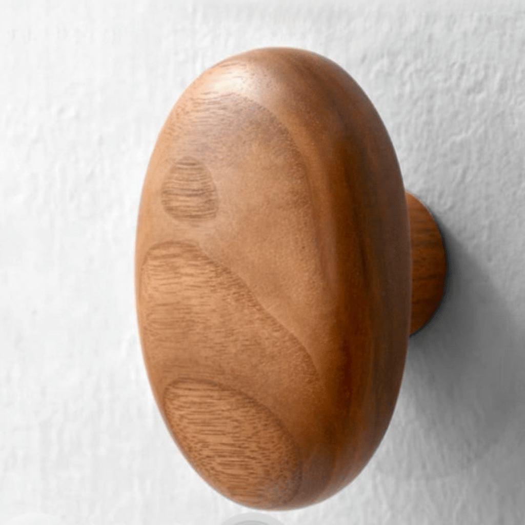NordPebble Wooden Wall Hook – Minimalist Scandinavian Hanger for Modern Interiors - All Around Casa