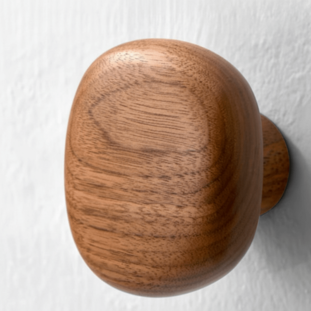NordPebble Wooden Wall Hook – Minimalist Scandinavian Hanger for Modern Interiors - All Around Casa