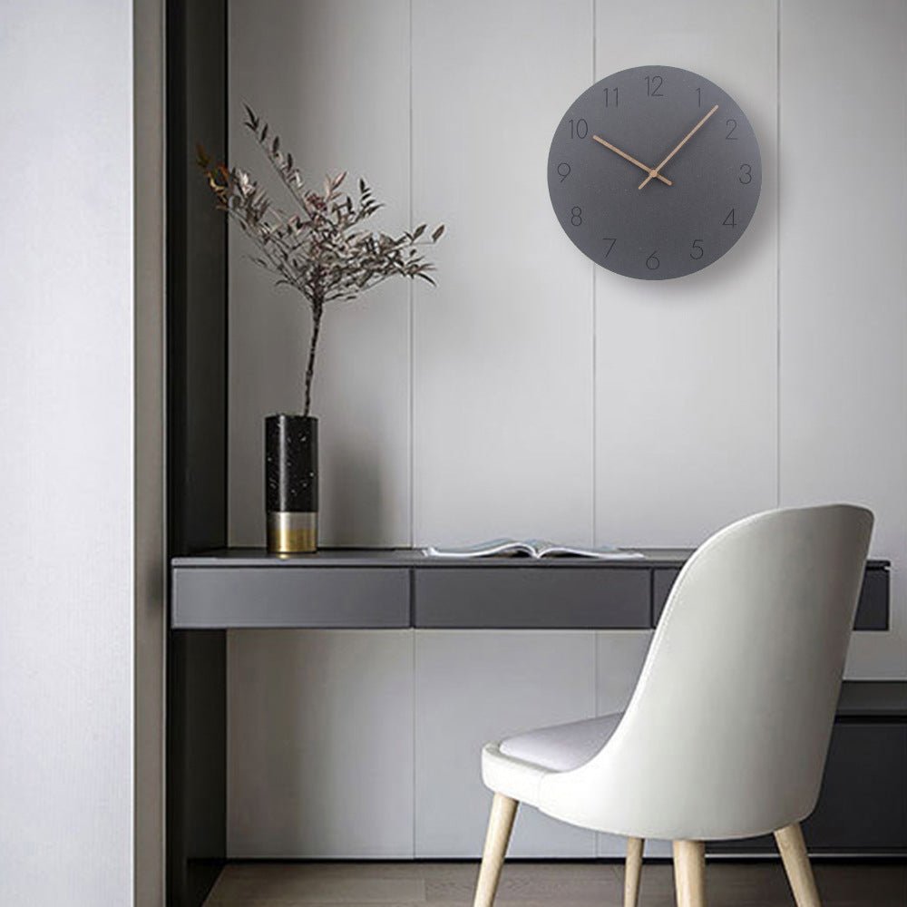 AuroraHush Elegant Wall Clock – Nordic Minimalist Design for Serene Interiors