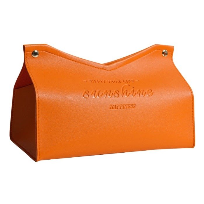 SereneHaven Chic Tissue Holder – Elegant Leather Accent for Modern Living - All Around Casa