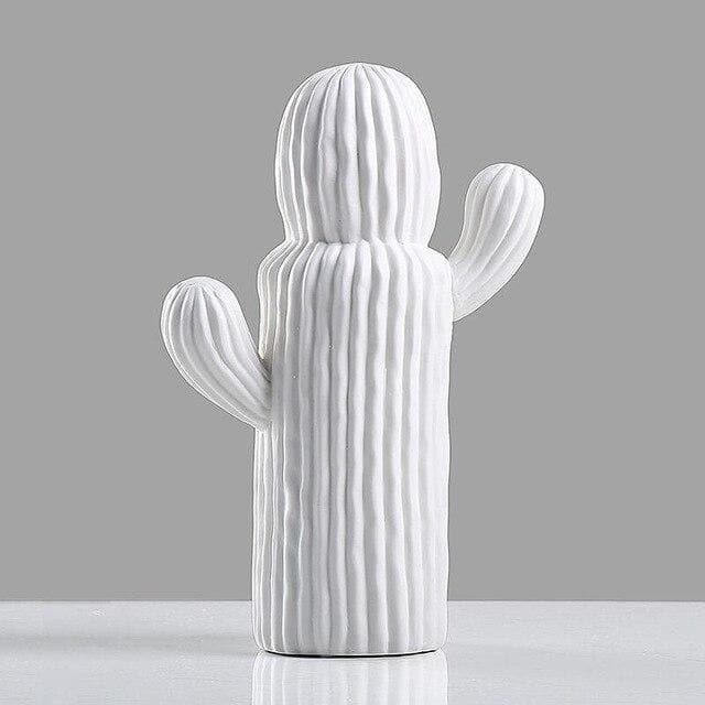 SerenityBloom Elegant Porcelain Cactus Sculptures for a Modern Zen Interior - All Around Casa