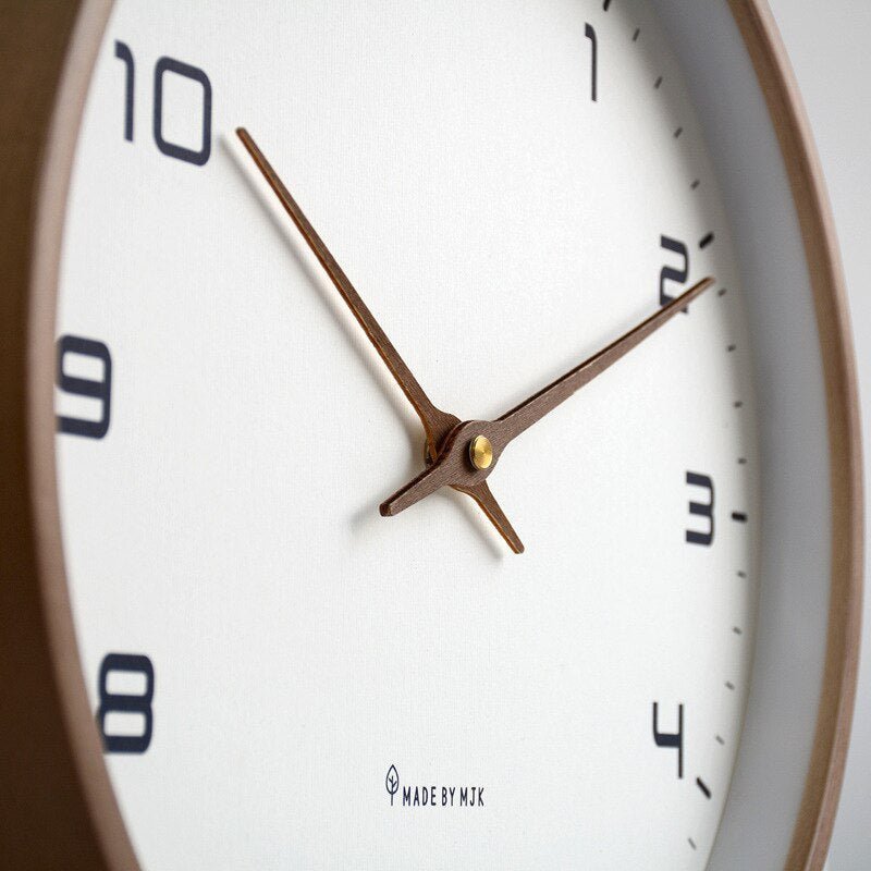 TimberHush Elegant Wooden Wall Clock – Silent Scandinavian Style for Serene Interiors - All Around Casa