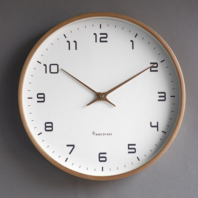 TimberHush Elegant Wooden Wall Clock – Silent Scandinavian Style for Serene Interiors - All Around Casa