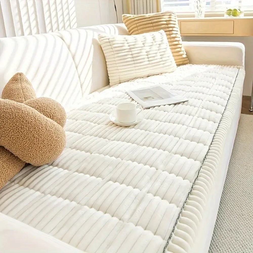 Velura Luxe Sofa Cover – Elegant Pleated Comfort for a Refined Living Space - All Around Casa