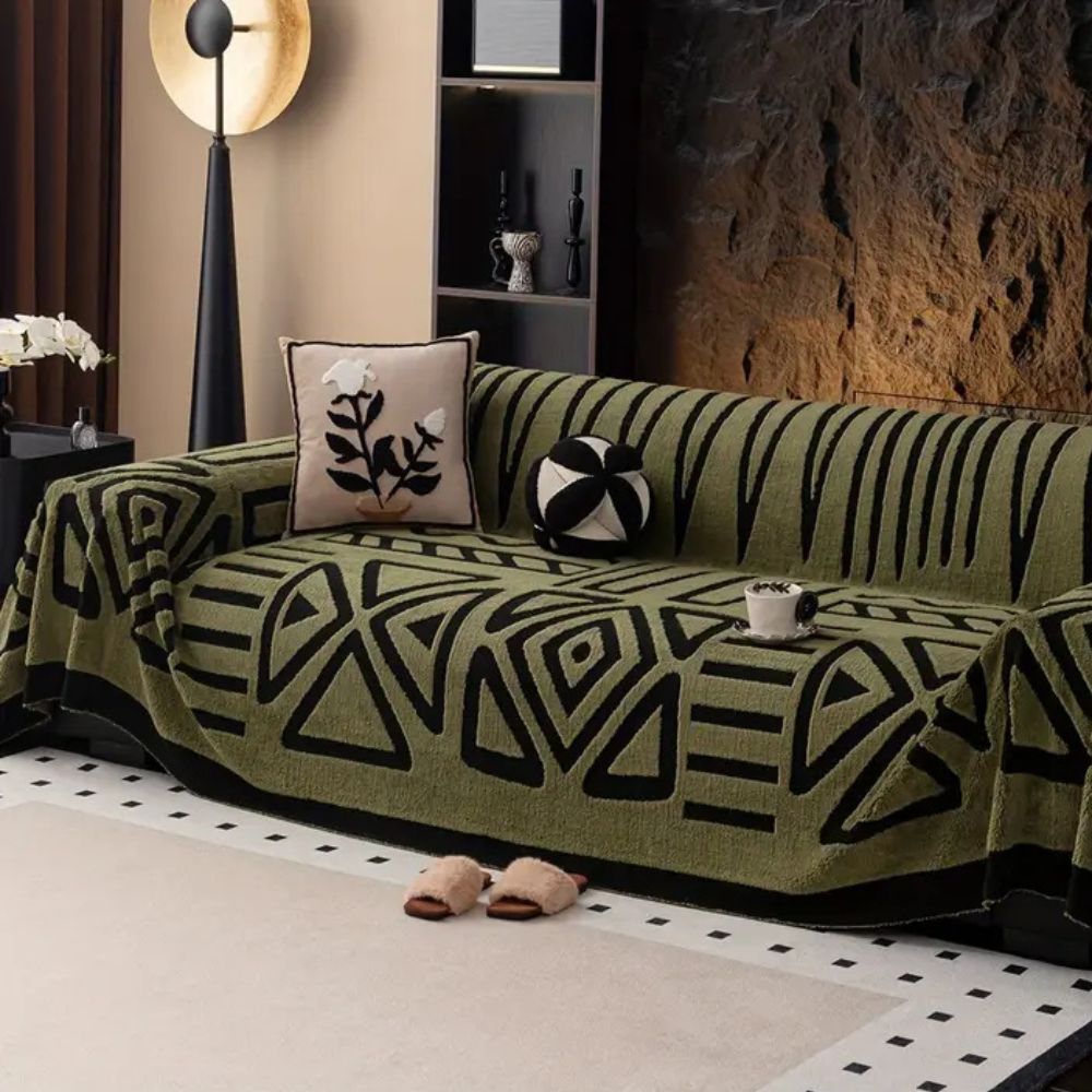 Velura MazeGuard Sofa Cover – Elegant Protection with Contemporary Texture - All Around Casa